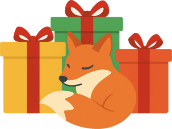GeschenkFox mit Geschenken