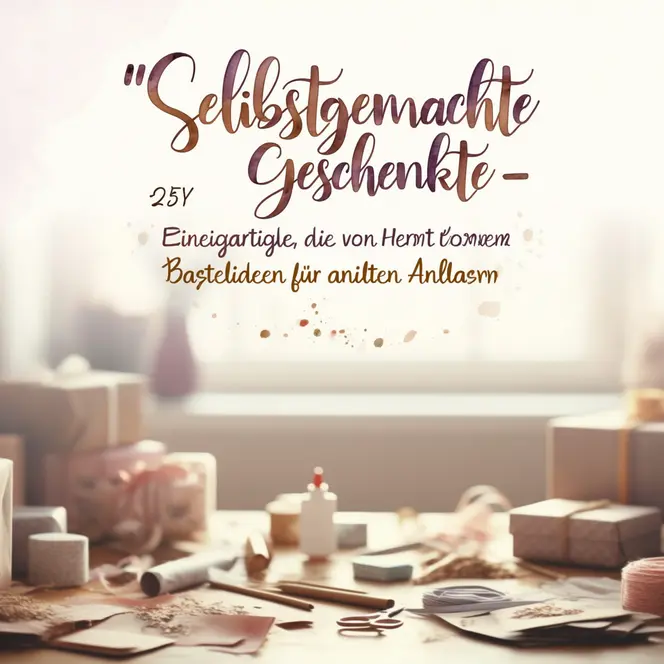 Selbstgemachte Geschenke ✂️